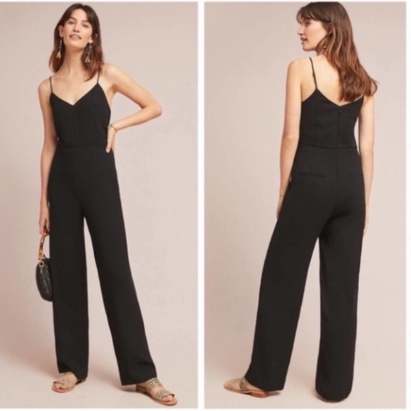 Anthropologie Pants - By Anthropologie Black The Essential Slim Jumpsuit Women's Size US 4